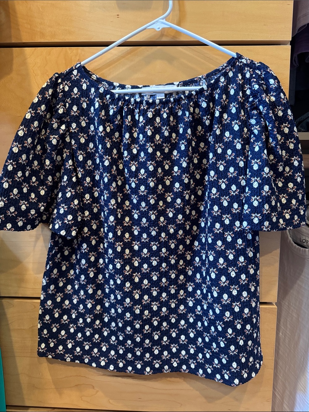 LOFT short sleeve blouse, medium. NWT.